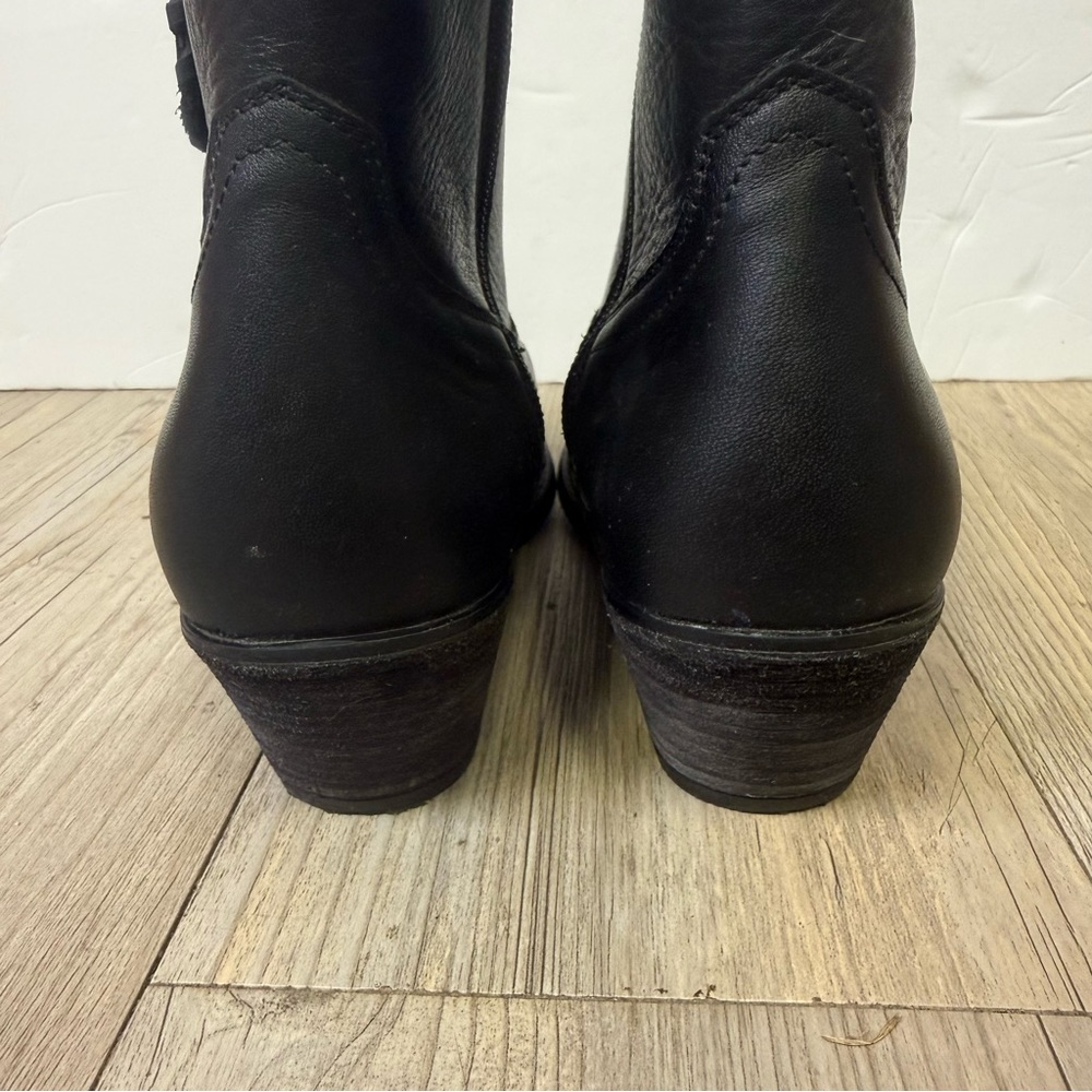 Shyanne Western Boots Women's Low Black Braided Edge Booties -  Size 7 M Leather - Picture 7 of 16